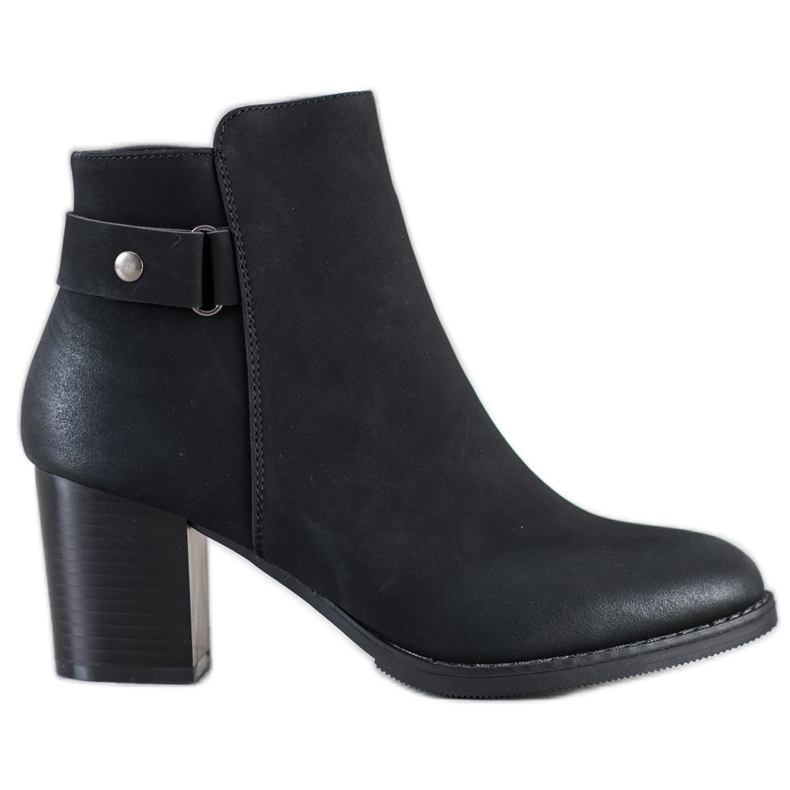 J. Star Bekväma stövlar på en stolpe svart