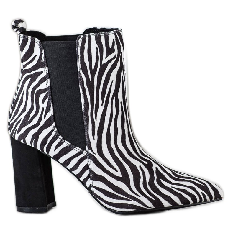 Corina Zebra Print Boot vit svart