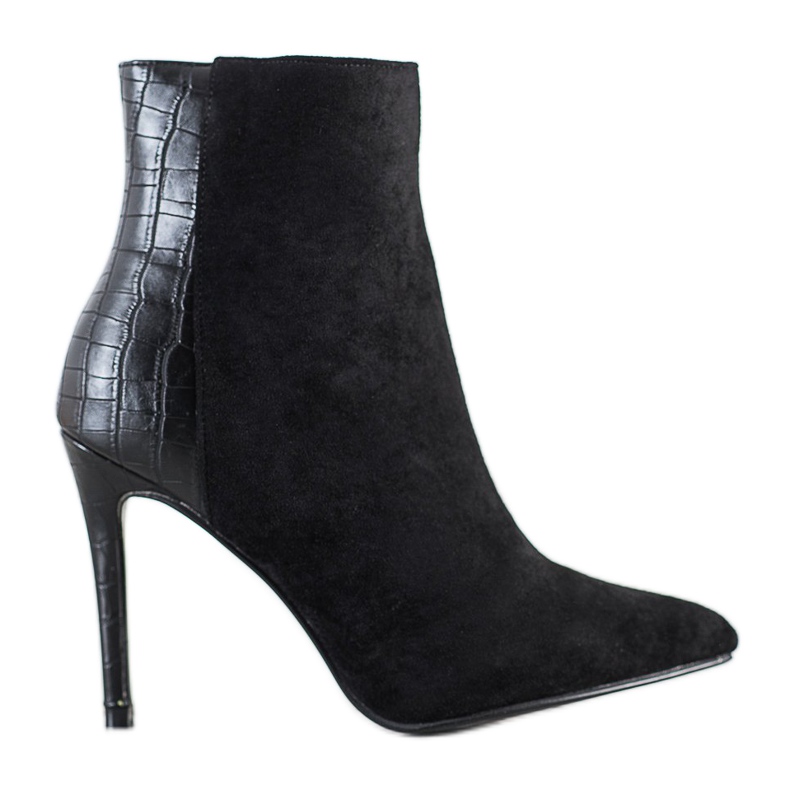 Small Swan Sexiga Snake Print höga klackar svart