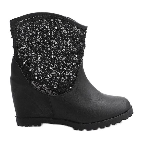 Openwork kilkängor 7010 -16 Svart