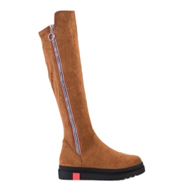 Seastar Plattform stövlar brun gul