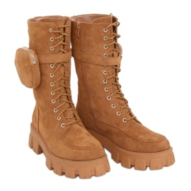 Camel NC1111 Camel stövlar med en handväska brun mångfärgad