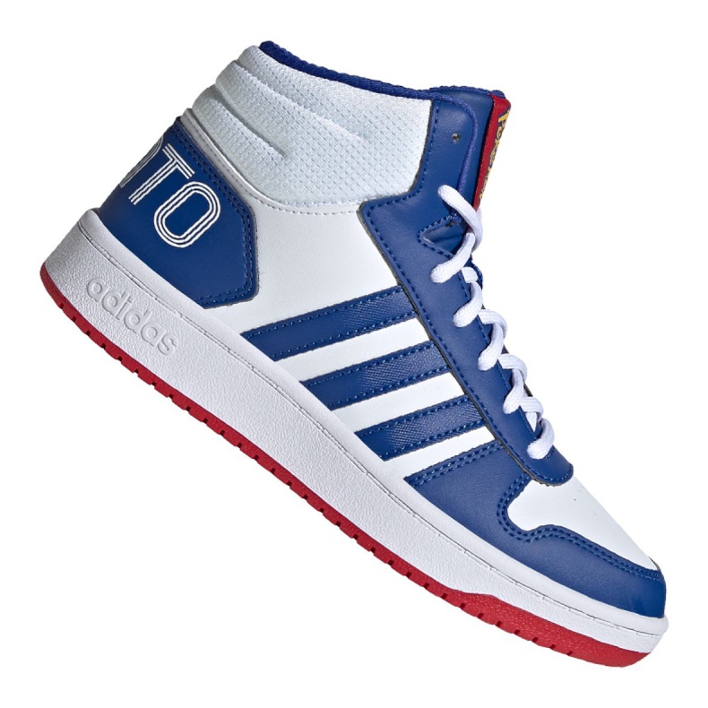 Adidas Hoops Mid 2.0 Jr FW3167 skor vit blå