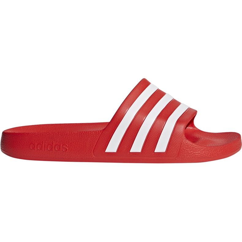 Adidas Adilette Aqua röda tofflor F35540 vit