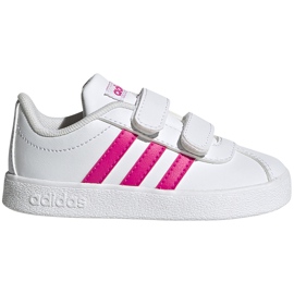 Skor för barn adidas Vl Court 2.0 Cmf vit och rosa EG3890
