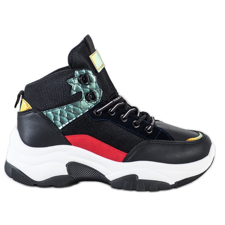 SHELOVET Färgglada sneakers svart mångfärgad