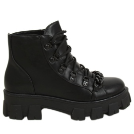 Svarta högsula stövlar NC1106 Svart