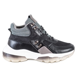 SHELOVET Svarta mode sneakers mångfärgad