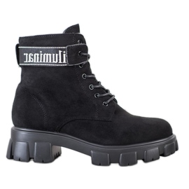 Weide Mocka Trappers På Plattformen svart