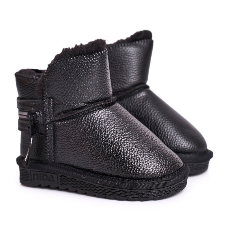 Apawwa Barnens svarta varma snöskor Stör det snö