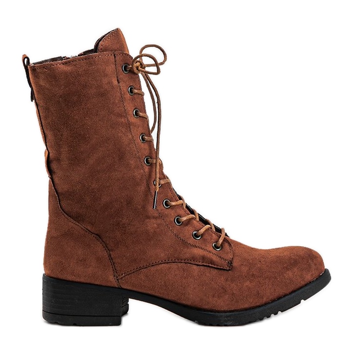 Bruna snörstövlar S10