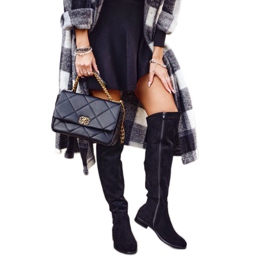 Damskor Sergio Leone mocka varm svart KZ292