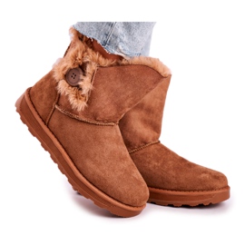 Stövlar mocka med pälsbrun knapp