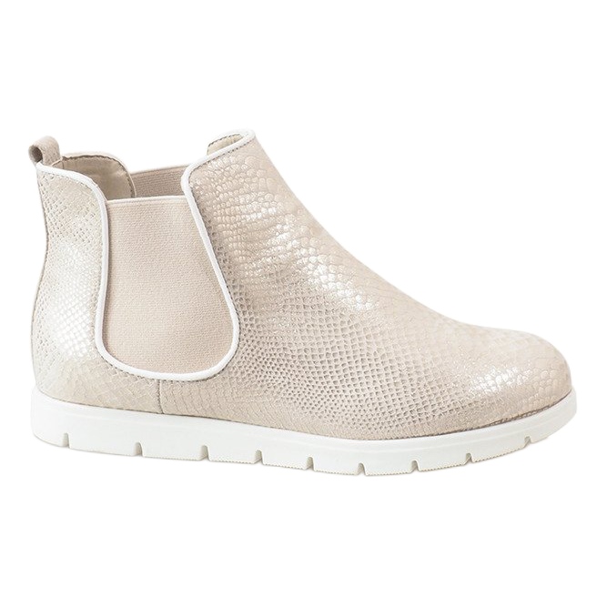 Guld sport ankelboots 1602 beige silver-