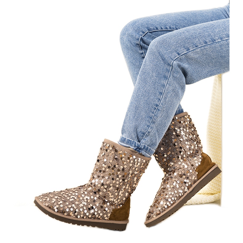 Beige isolerade stövlar emu Stouteyes brun