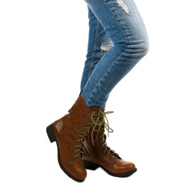 Mörkbruna snörstövlar S10