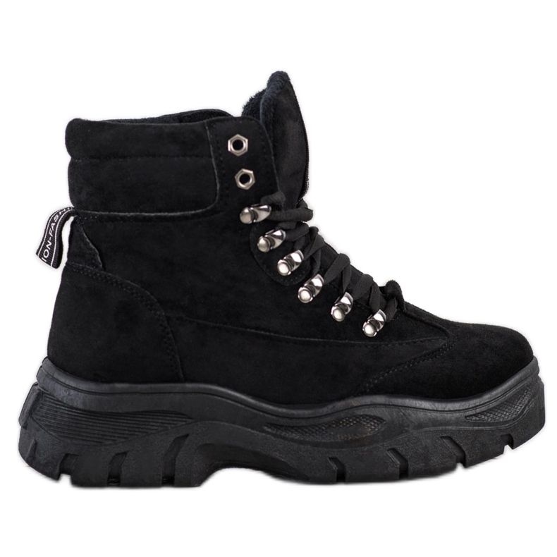 SHELOVET Black Fashion Trappers svart