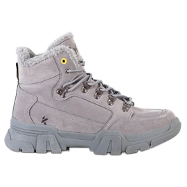 Kylie Fångare med fårskinn grå