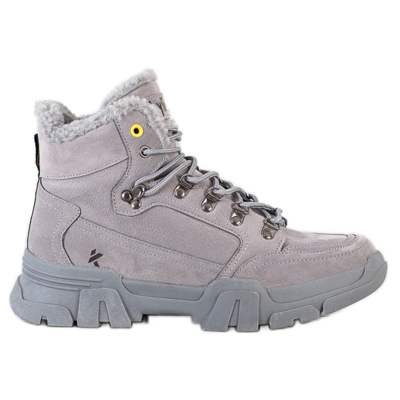 Kylie Fångare med fårskinn grå