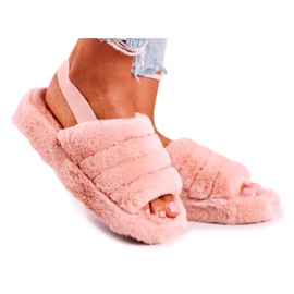 FJ1 Tofflor för kvinnor på Fur-Orange Snowflake-plattformen