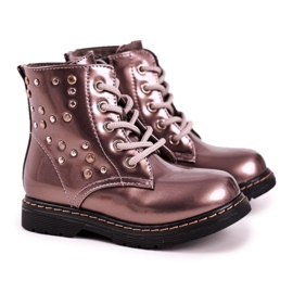 Barns varma stövlar med strasslackerad berömmelse silver- grå