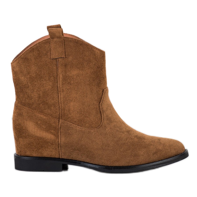 SHELOVET Varma cowboystövlar på en dold kil brun