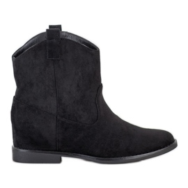 SHELOVET Varma cowboystövlar på en dold kil svart