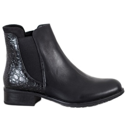 Kayla Casual Snake Print stövlar svart