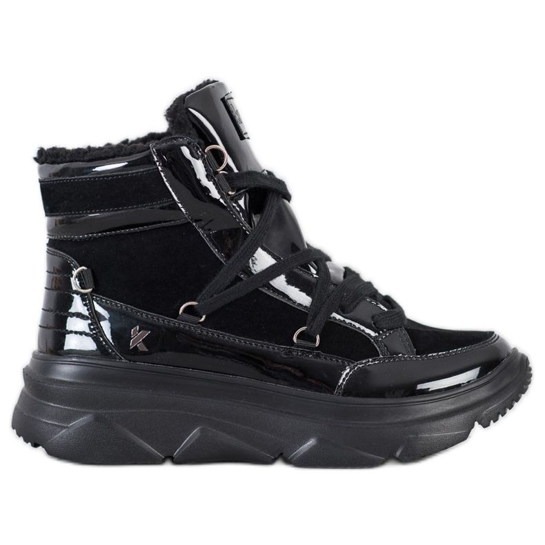 Kylie Moderiktiga svartlackerade fällare