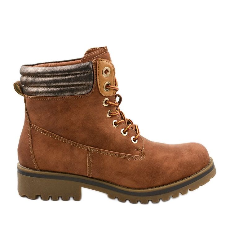 Kamelsnörstövlar, isolerade Halitta brun mångfärgad