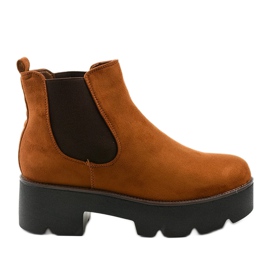 Kamel mocka stövlar på Arnlandos plattform brun gul