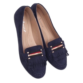 Marinblå loafers för kvinnor 88-381 Navy
