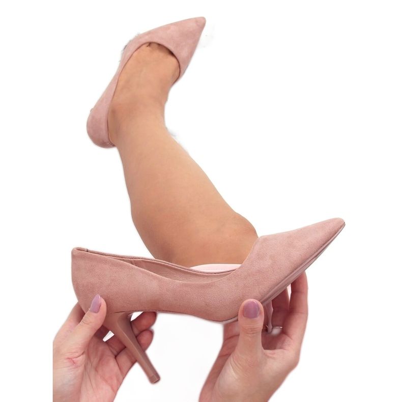 Bekväma pumpar på en smutsig rosa LE012P Pink pin