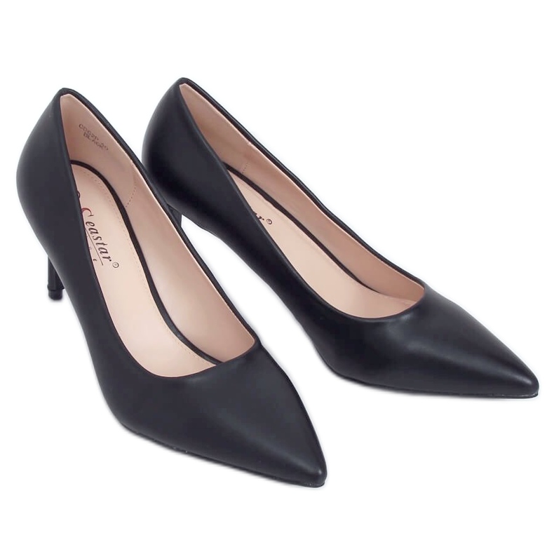 Svart CD62P Svart stilettos med låg klack