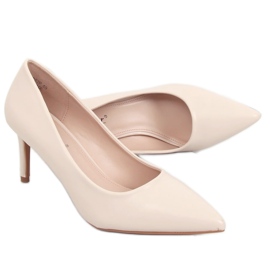 Stilettos CD62P Beige med låg klack