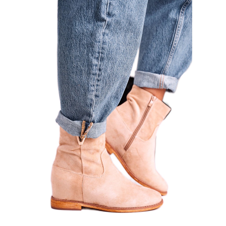 FG1 Dam Ankelstövlar Mocka Beige Vanya