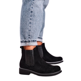 Damstövlar Jodhpur -stövlar Mocka Svart Meagan
