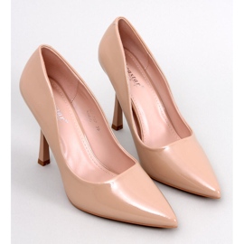 Anika Khaki lackade högklackade damskor beige 1