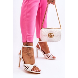 Högklackade damsandaler Vita My Darling 1