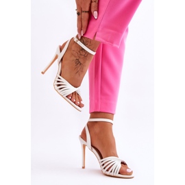 Högklackade damsandaler Vita My Darling 2