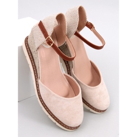Ellio Beige espadrillor med kil 1