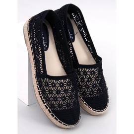 Genombrutna espadrillor från Terian Black svart 1
