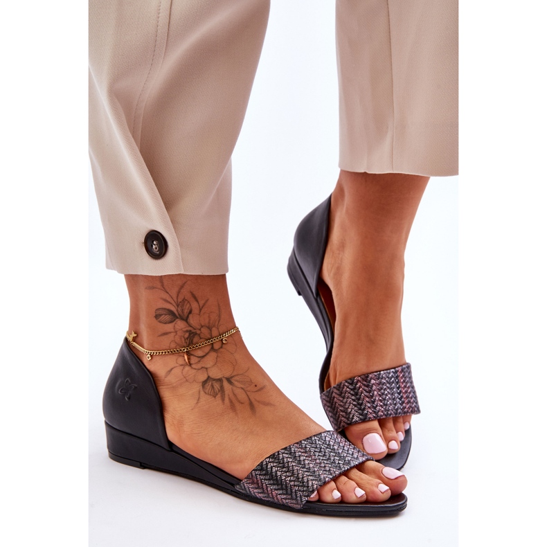 Lädersandaler Maciejka 1971-65 Svart 1