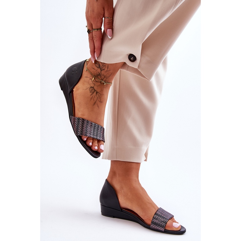 Lädersandaler Maciejka 1971-65 Svart 2