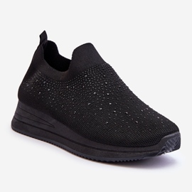 WR1 Slip-On Trainers för kvinnor med Strass Svart Gianni 1
