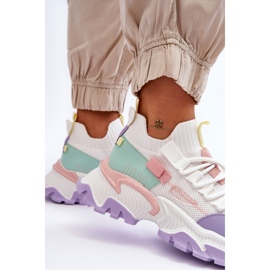 PS1 Slip-on socksneakers för kvinnor Vit/lila Keaton 2