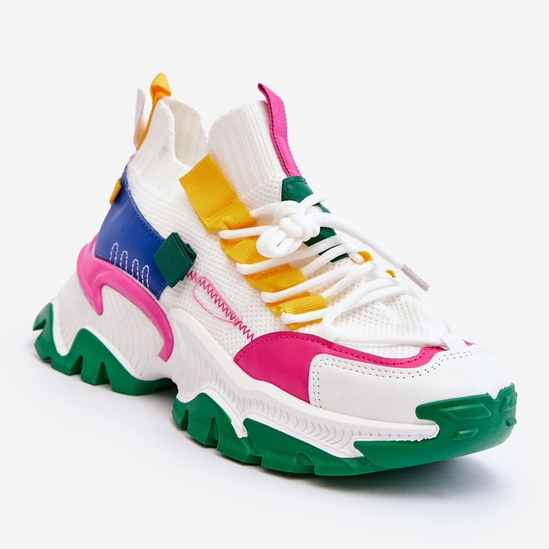 PS1 Slip-on Sock Sneakers för kvinnor Vit-Grön Keaton 1