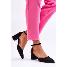 Suede Heel Pumps Black Promise svart 2