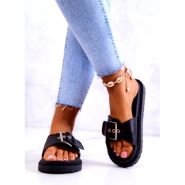 Klassiska tofflor med spänne Big Star JJ274A307 Svart 1