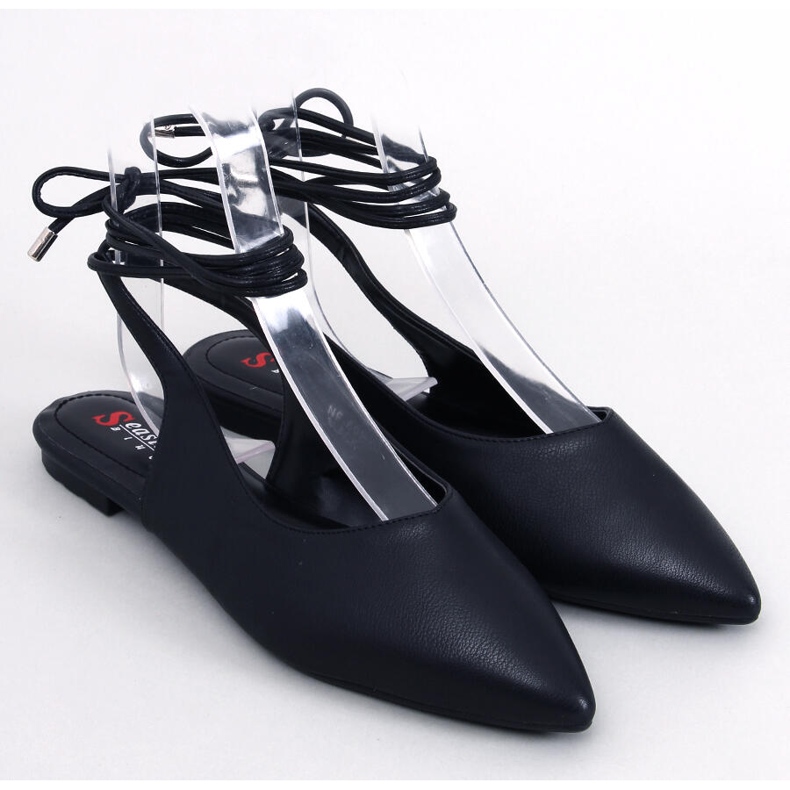 Jody Black balettkläder med snörning och öppen klack svart 1